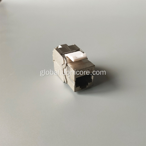 Keystone Jack CAT6A Zonc Alloy Casting Housing STP Cat6A Keystone jack Factory